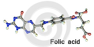 Folic acid molecule, Vitamin B9