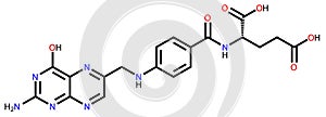 Folic acid structural formula