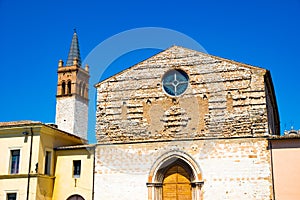 Foligno PG, Umbria, Italy. The former San Domenico Church in a sunny day