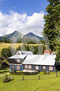 Folk architecture in Zdar under Belianske Tatras, Slovakia