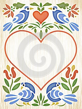 Folk Art Heart