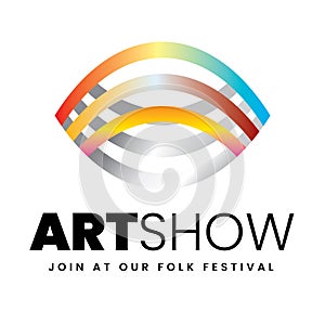 Folk Festival and Art Show Logo Design Template