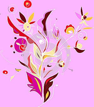 Folk illustration ornament