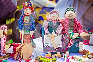 Folk rag dolls at the fair