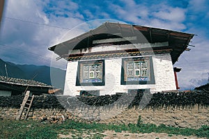 Folk tibetan houses in Nyingchi area