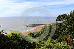 Folkestone Beach scenic view Kent UK