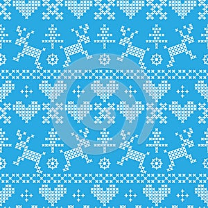 Folklore deer pattern seamless photo