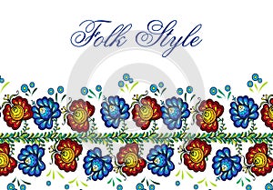 Folklore Floral Frieze - Russian Folksy Flower Garland