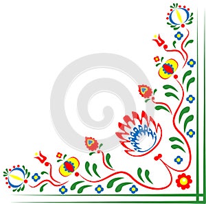 Folklore motifs of flowers photo