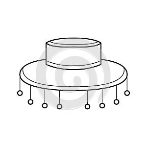 folkloric hat. Vector illustration decorative design