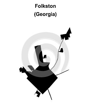 Folkston outline map