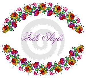 Folksy Floral Ornament - Magyar Folk Style Fashion Garland