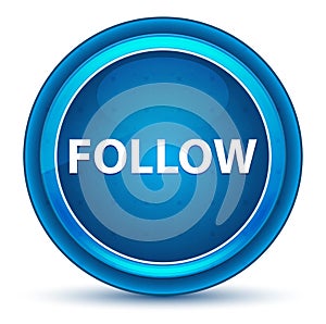 Follow Eyeball Blue Round Button