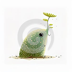 Follow journey of a curious little protist and discover fascinating world of single-celled creatures. cute children photo