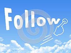 Follow message cloud shape