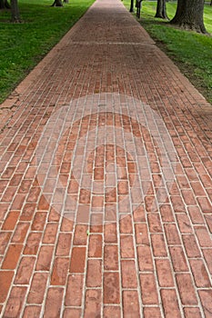 Follow the Red Brick Pathway