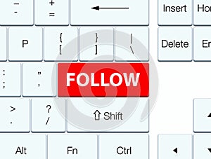 Follow red keyboard button