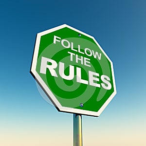 Follow the rules photo