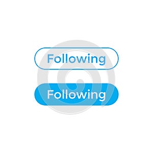 Follow and Unfollow Button Icon Inspired by Twitter