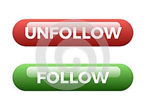 Follow and unfollow button on social networking site