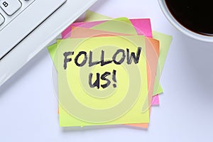 Follow us follower followers fans likes social networking business media internet desk