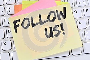 Follow us follower followers fans likes social networking media