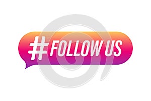 Follow us hashtag thursday throwback symbol. Vector stock illustration.