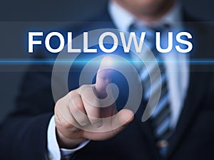Follow us Social Media Followers Online Marketing Business Internet Concept