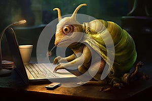 Follow the whimsical adventure of a snail who defies expectations and embraces technology