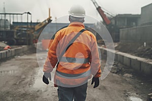 Follow the Worker: A View from Behind at a Construction Site, Generative AI