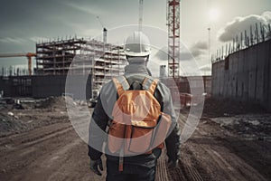 Follow the Worker: A View from Behind at a Construction Site, Generative AI