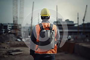 Follow the Worker: A View from Behind at a Construction Site, Generative AI