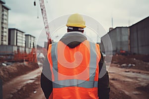 Follow the Worker: A View from Behind at a Construction Site, Generative AI