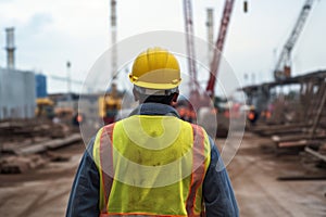 Follow the Worker: A View from Behind at a Construction Site, Generative AI