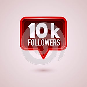 Followers 10k social media symbol