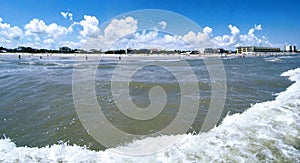 Folly beach charleston south carolina on atlantic ocean