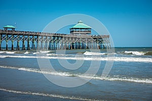 Folly beach pier in charleston south carolina