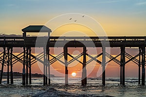 Folly Beach Pier Sunrise - South Carolina