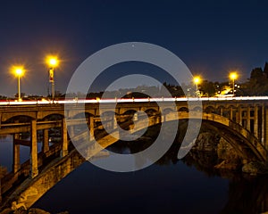 Folsom Rainbow Bridge at Night: A Stunning Digital Art Piece