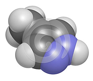 Fomepizole molecule. Antidote used to treat methanol and ethylene glycol poisoning. 3D rendering. Atoms are represented as spheres