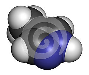 Fomepizole molecule. Antidote used to treat methanol and ethylene glycol poisoning. 3D rendering. Atoms are represented as spheres