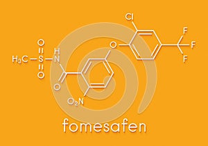 Fomesafen herbicide molecule. Skeletal formula