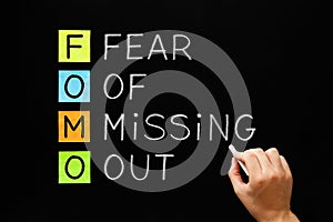 FOMO - Fear Of Missing Out Concept