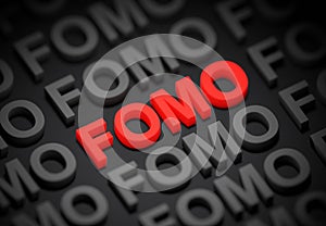 FOMO - Fear of Missing Out conceptual tagcloud background photo