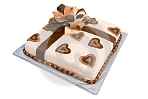 Fondant Gift Cake with Elaborate Ribbon
