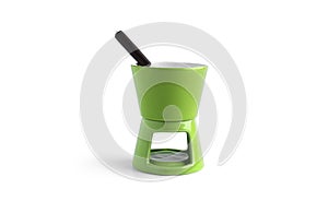 Fondue pot isolated on a white background.