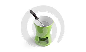 Fondue pot isolated on a white background.