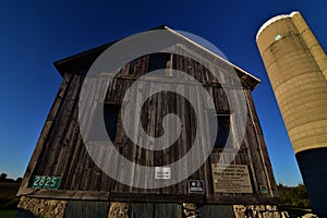 Fonfereks Glen historic barn and silo farm agriculture buildings