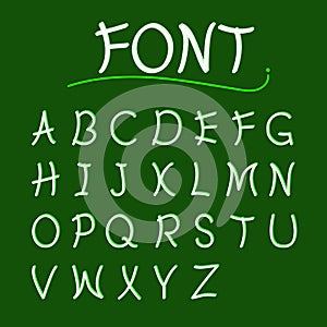 Font abcs vector modern design