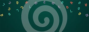 Font Blackboard Vector Panoramic Background